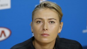 Russia's Maria Sharapova answers questions during a news conference ahead of the Australian Open tennis championship in Melbourne, Australia, Saturday, Jan. 17, 2015. (AP Photo/Lee Jin-man)