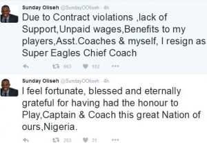 Oliseh resigns