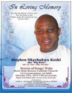 Keshi Obituary