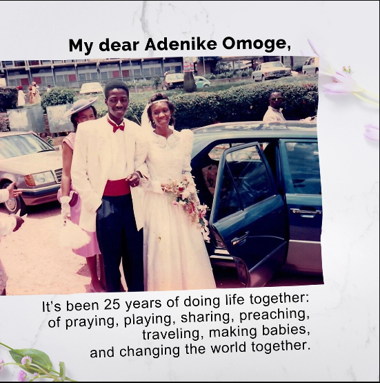 25 years ago Sam Adeyemi got married to his wife, couple celebrates ...