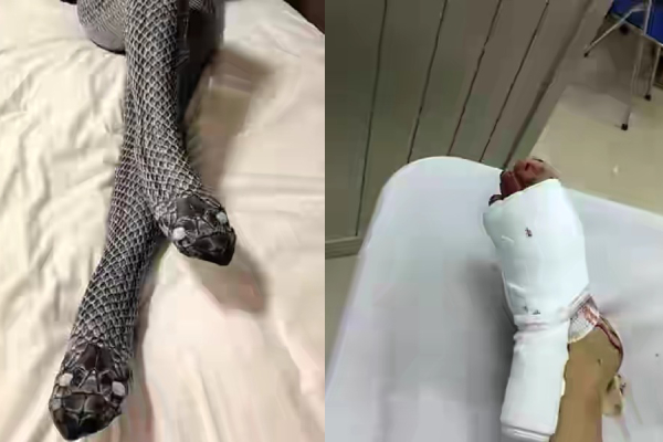 Husband Breaks Wifes Leg After Mistaking It For A Snake