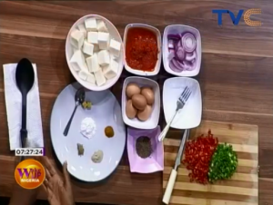 Boiled Yam Cubes And Stewed Egg