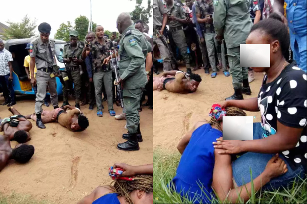 Nigerian Police saves lady from been used for ritual by suspected Yahoo Boys