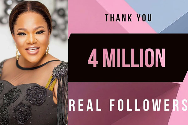 Nollywood actress, Toyin Abraham hits 4million followers on Instagram