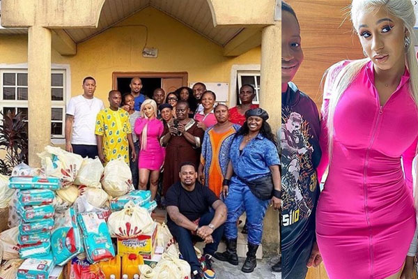 Cardi-B-makes-a-visit-to-an-Orphanage-home-in-Lagos