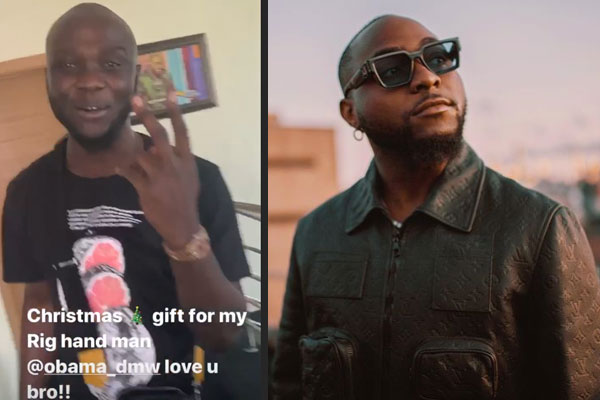 Davido surprises his best friend Aloma with a Rolex Wrist watch for christmas