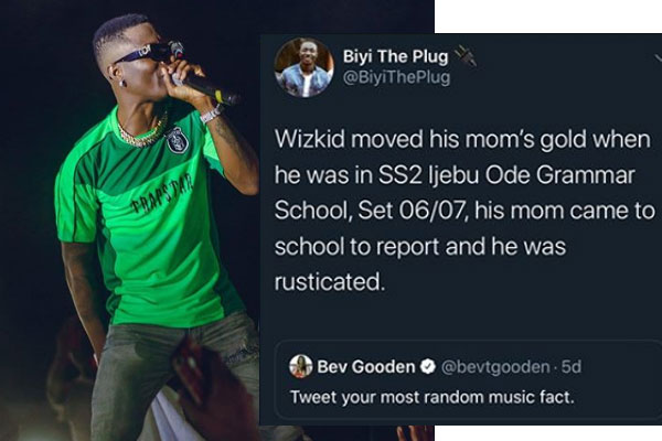 Throwback story about Wizkid