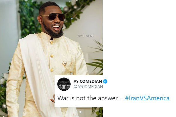 Ay comes under fire on Twitter for aTweet he made regarding the war between US and Iran