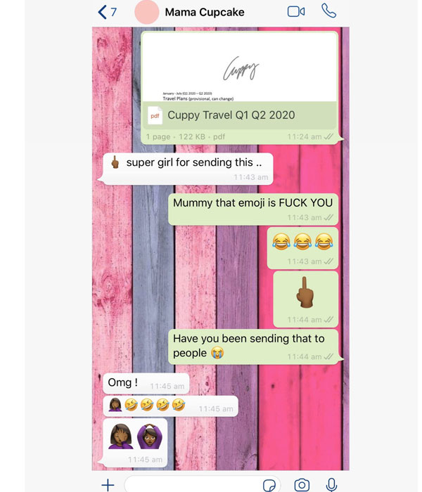 Check out the hilarious conversation between DJCuppy and her mum Nana