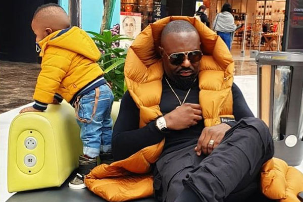 Check out rare footage of Jim Iyke and his son in Paris