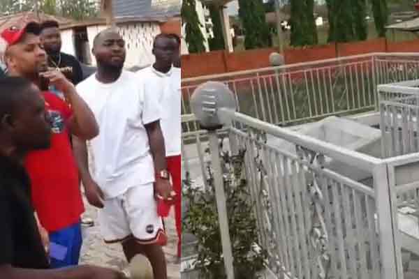 Davido and Bred visits their late uncle, Isiaka Adeleke's grave site ahead of their performance in Ede, Osun state