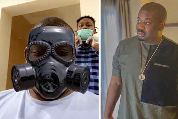 Don Jazzy on full guard as he decides to barb his hair amidst the coronavirus scare