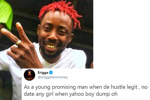 Music artist, Erigga's advise to young men out there