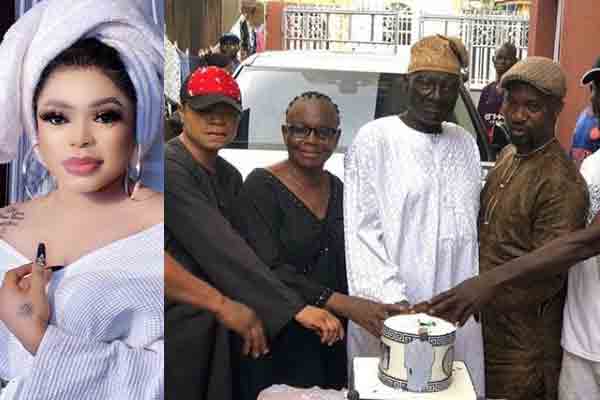 bobrisky surprises dad cake and his real face on his birthday