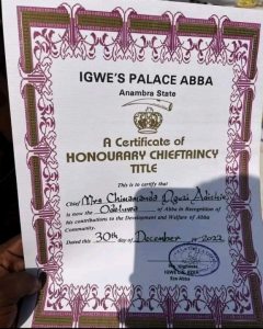 Chimamanda Adichie Bags Chieftancy Title In Hometown 