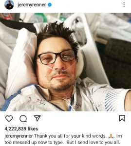 Marvel Star, Jeremy Renner Survives Critical Accident