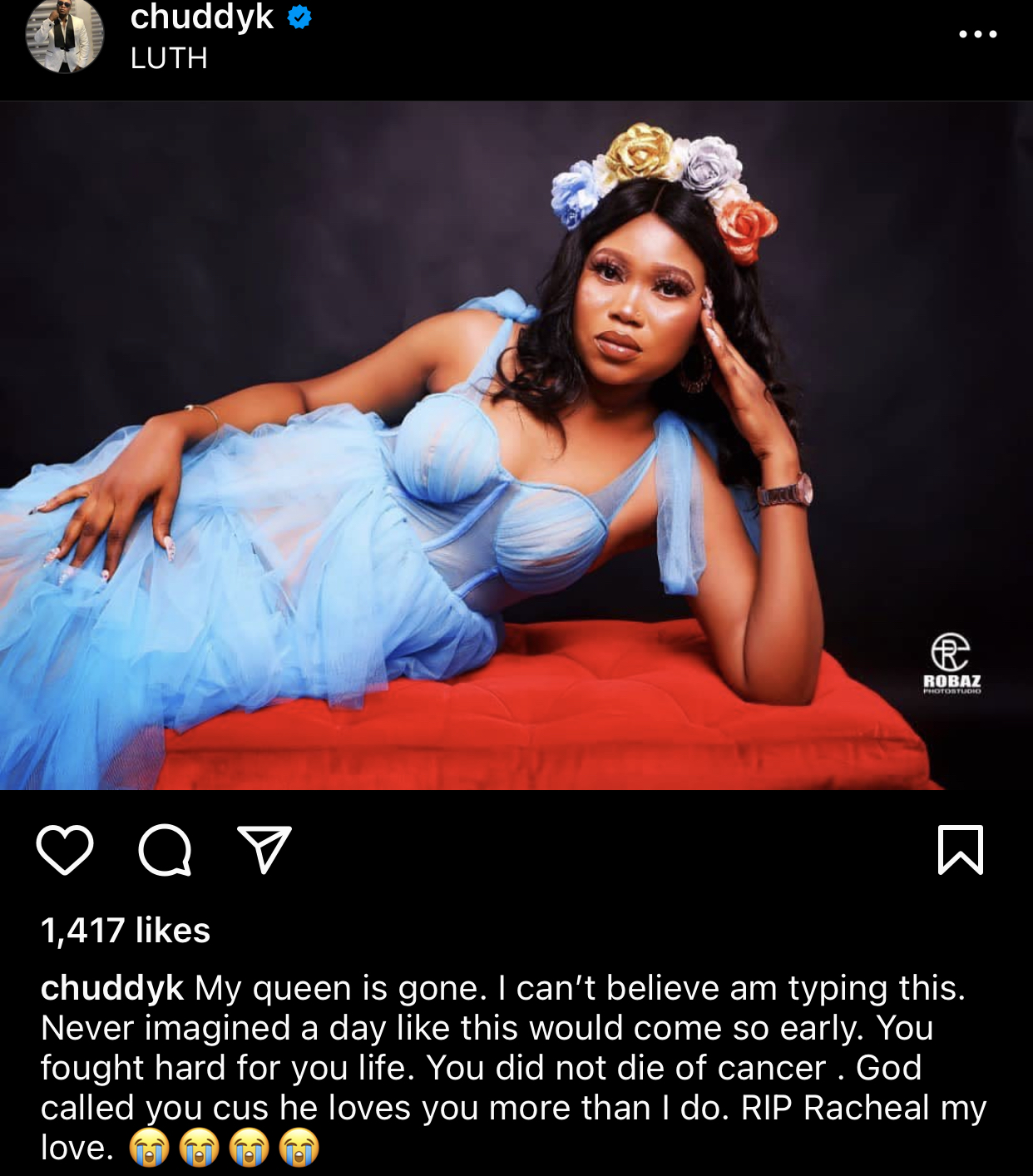 Singer ChuddyK loses Wife To Cancer 