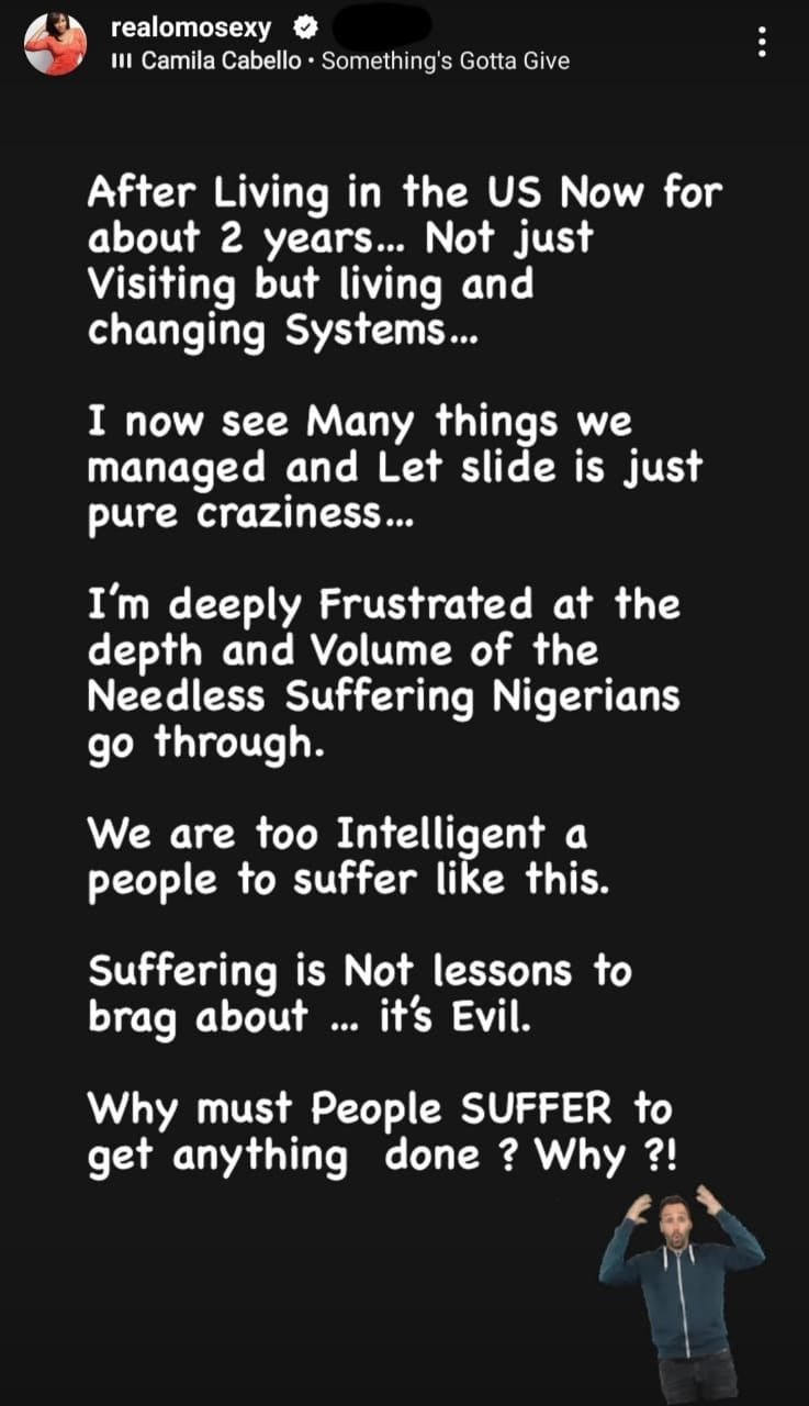Omotola Jalade Expresses Frustration Over Suffering In Nigeria