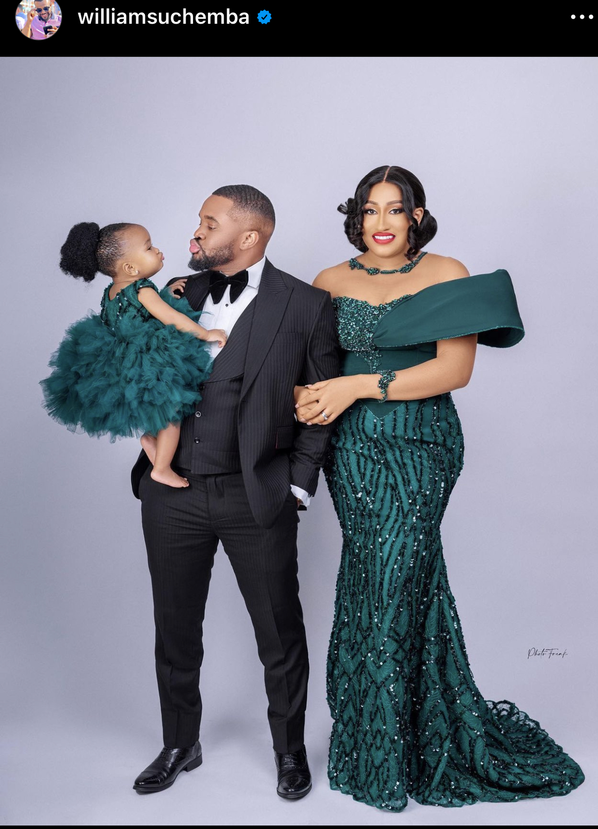 Nigerian Actor, Williams Uchemba Celebrates His Daughter As She Clocks One Today.