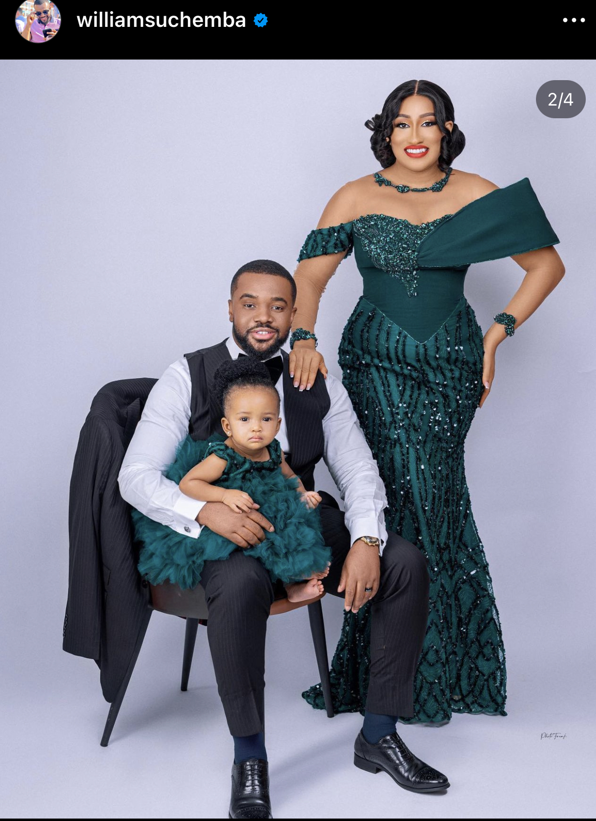 Nigerian Actor, Williams Uchemba Celebrates His Daughter As She Clocks One Today.