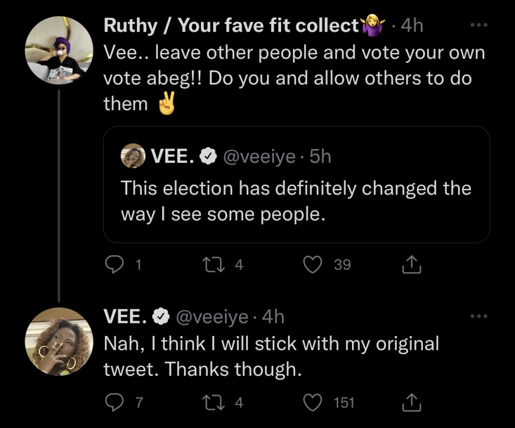 2023 Elections Has Changed The Way I See Some People- BBNaija Star, Vee