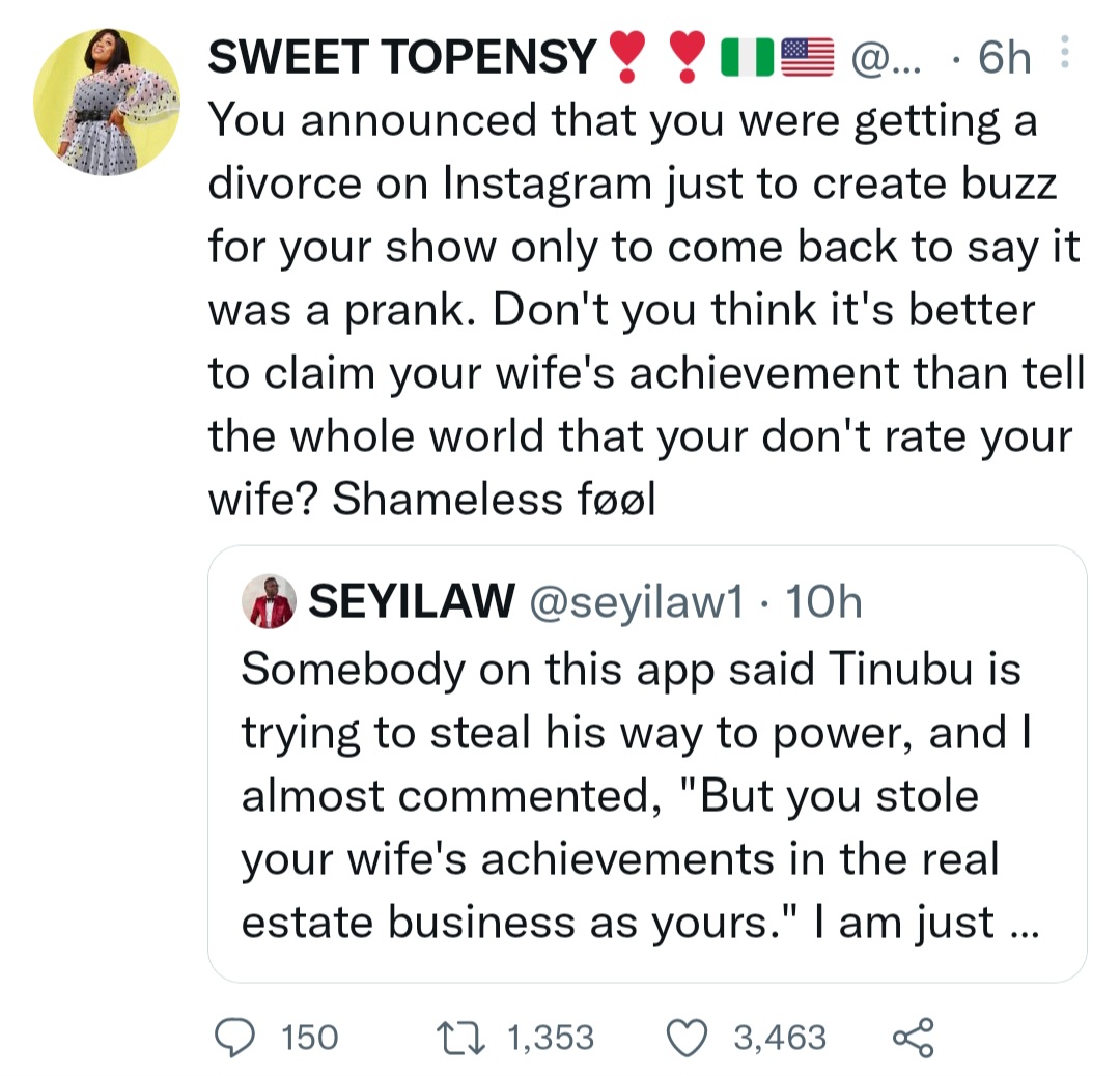 Twitter User Slams Seyi Law After The Comedian Shamed A Man For Claiming His Wife’s Achievement 