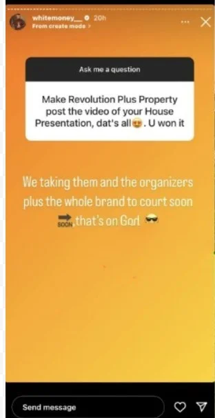 Bbnaija Whitemoney Vows To Sue BBN Organizers For Breaching Contract 