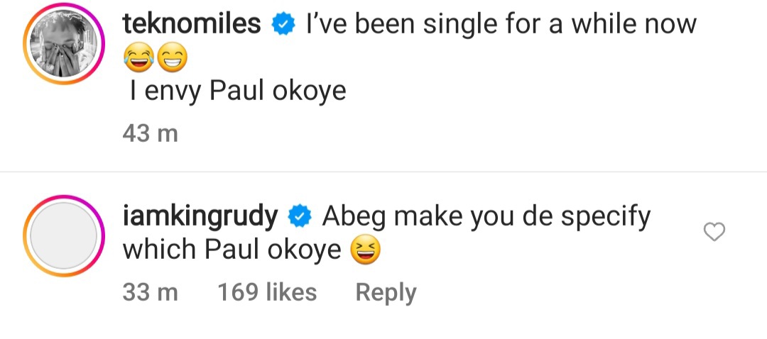 Paul Okoye Reacts To Tekno’s Instagram Post 
