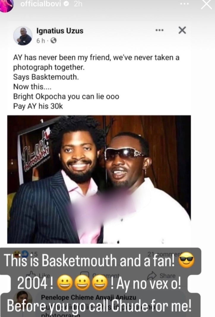 Bovi Reacts To Old Picture Of Ay And Basketmouth Together 