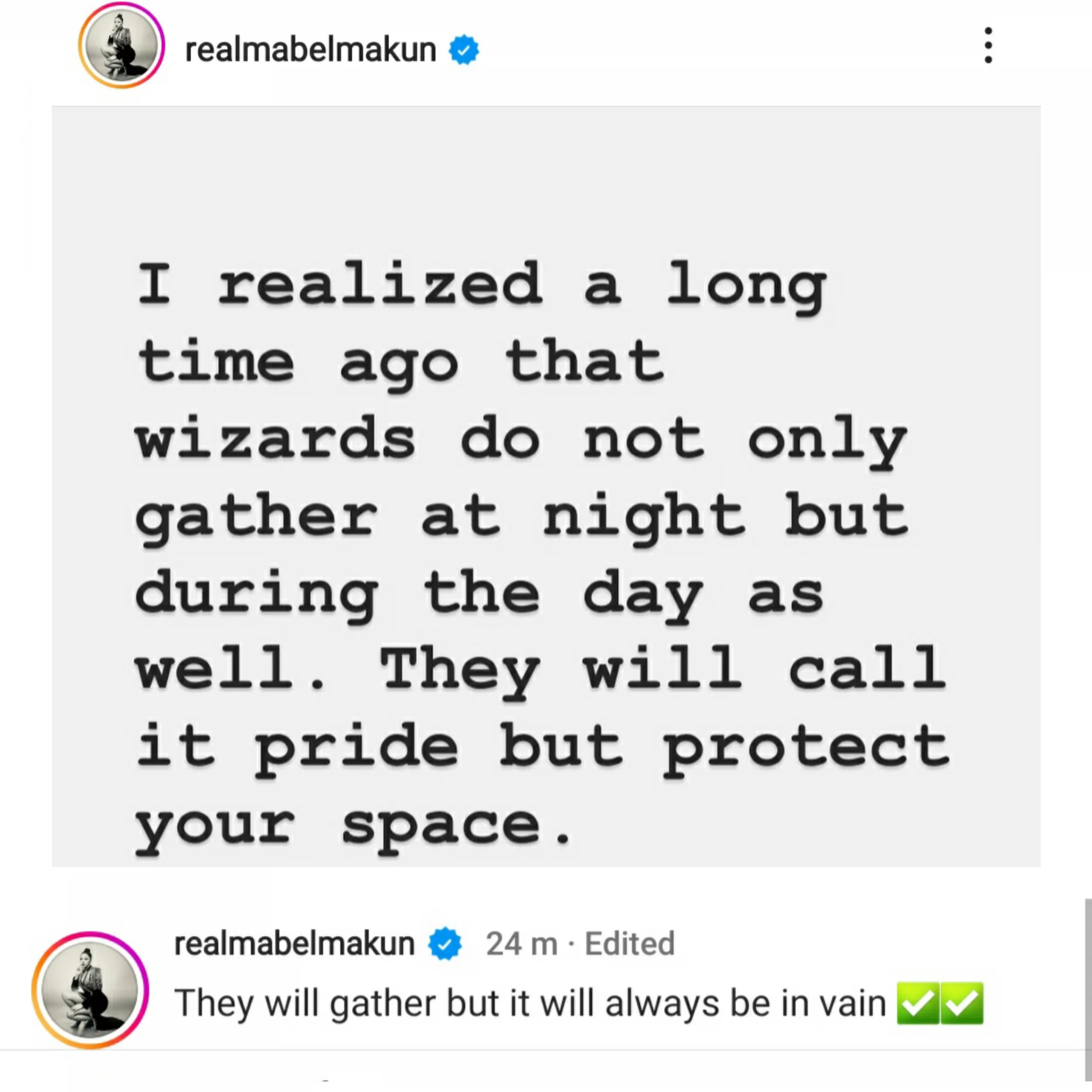 Protect Your Space- Comedian, Ay Makun’s Wife, Mabel, Writes