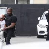 Kanye West Yells At Paparazzi While Heading To Church With His Wife And Son