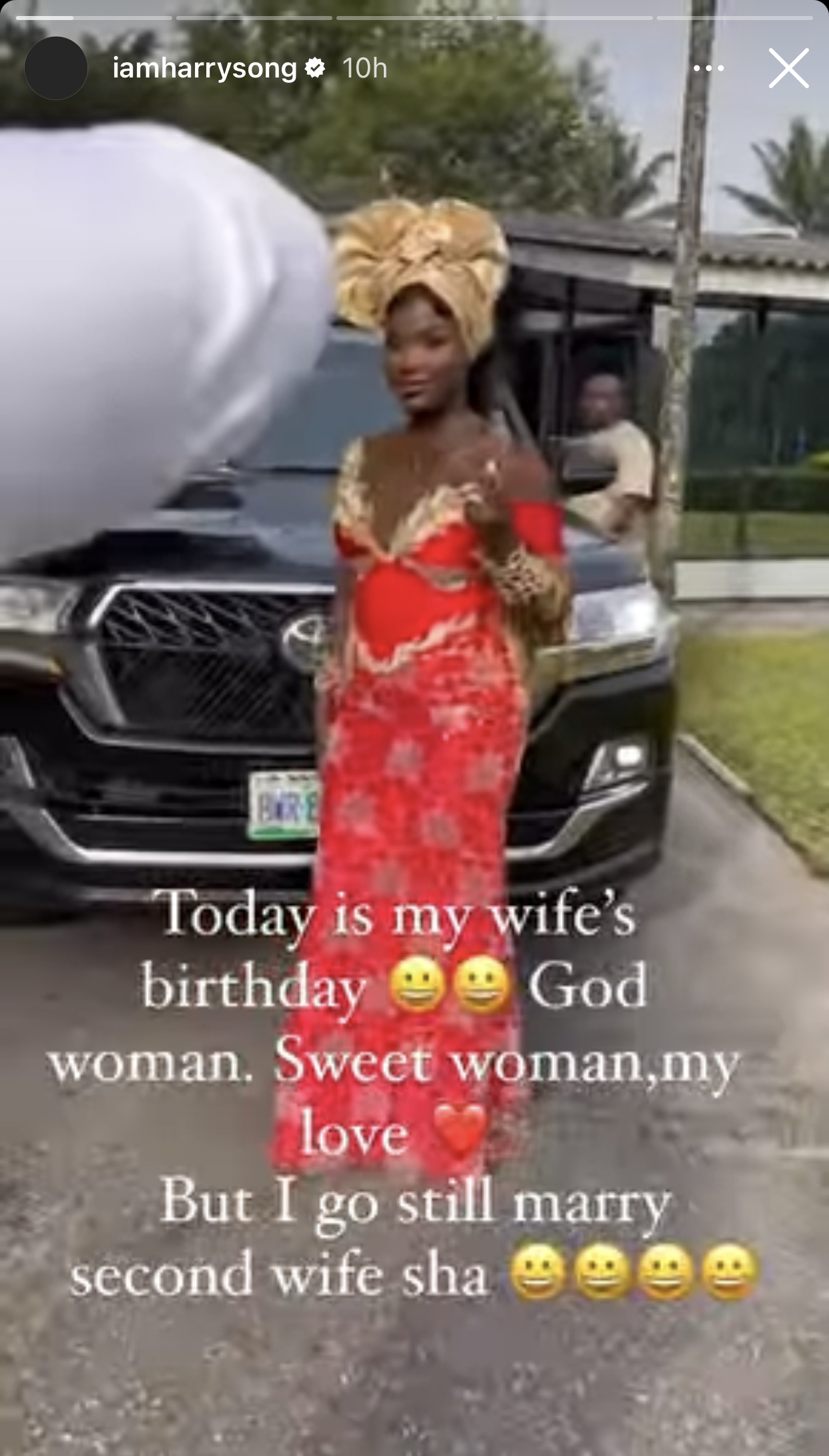Harrysong Jokingly Tells His Wife He Would Marry Another Woman As He Celebrates Her Birthday 