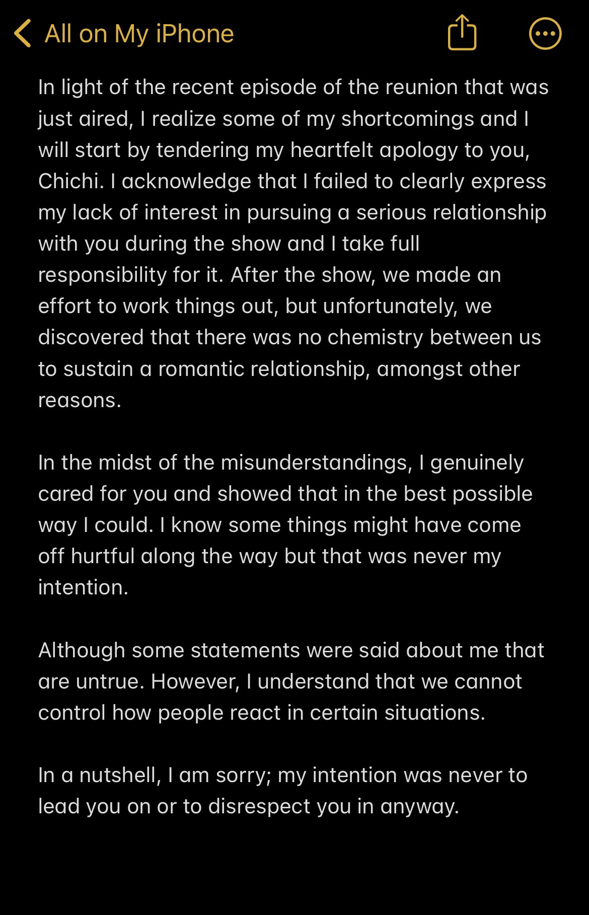 I am sorry, my intention was never to lead you on or disrespect you in any way”- BBNaija Deji Apologizes To Chichi 