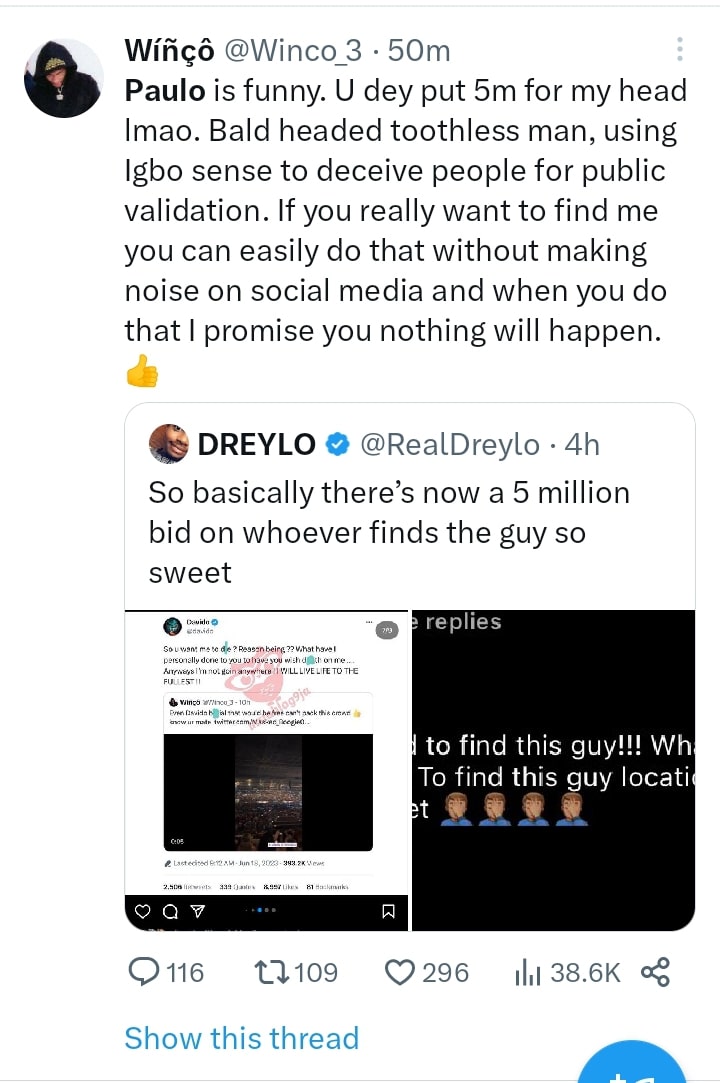 Talent Manager, Paul O Offers #5 Million Naira Bounty On Man Who Wished Davido Death 