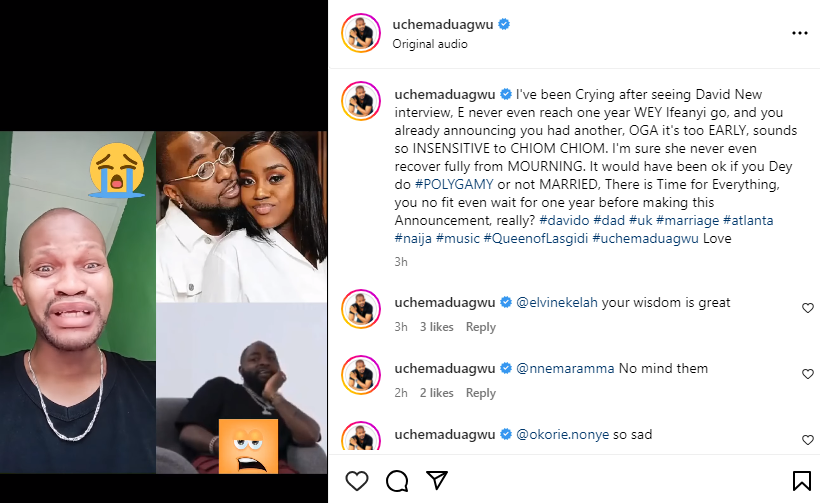 Actor Uche Maduagwu Berates Singer Davido For Confirming He Has A Son In Lagos 