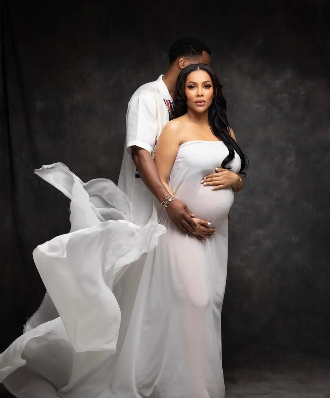 Maria Chike Shares Adorable Maternity Photoshoot Pictures With Man, Kelvin