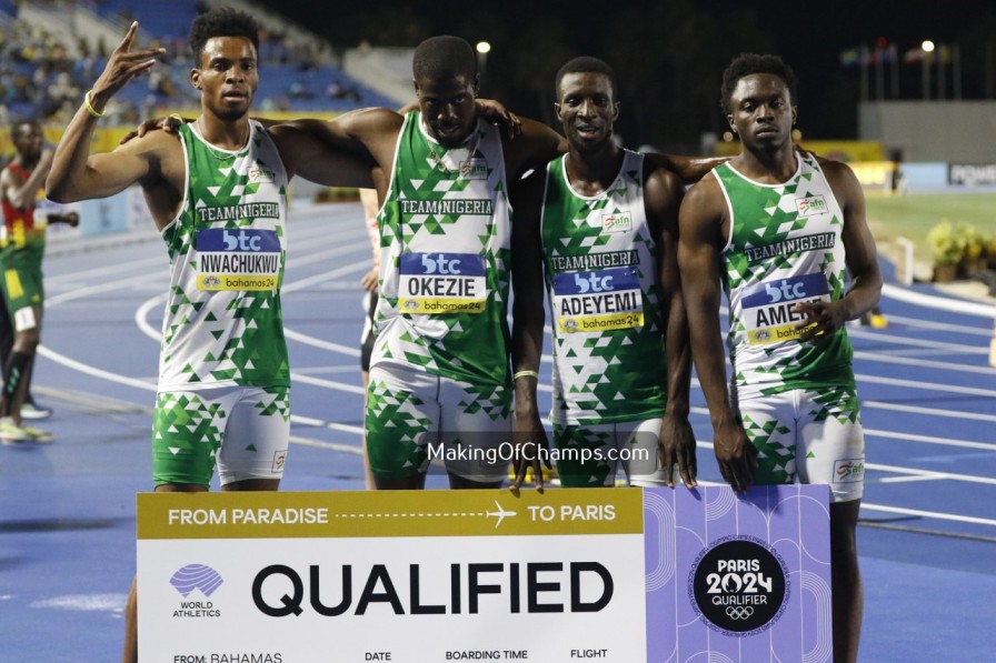Nigerian Men's 4x400m Team Sets 20Year Record for Paris 2024